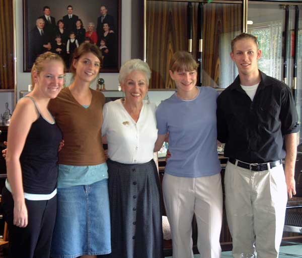 2005 Bursary winners Sarah-Mae Pyndus, Leah Cogan, Stephanie Geary and Ian Quane