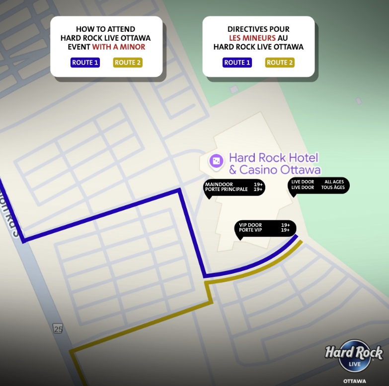 Map to the Hard Rock